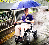 和美德107高续航轻便折叠电动轮椅车可折叠老人残疾人电动轮椅车